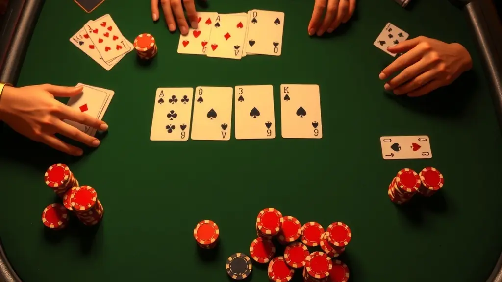 Tavolo da blackjack con fiches del casino SupaBet